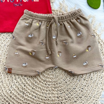 Conj Nautical Cãozinho Vermelho e Caqui
